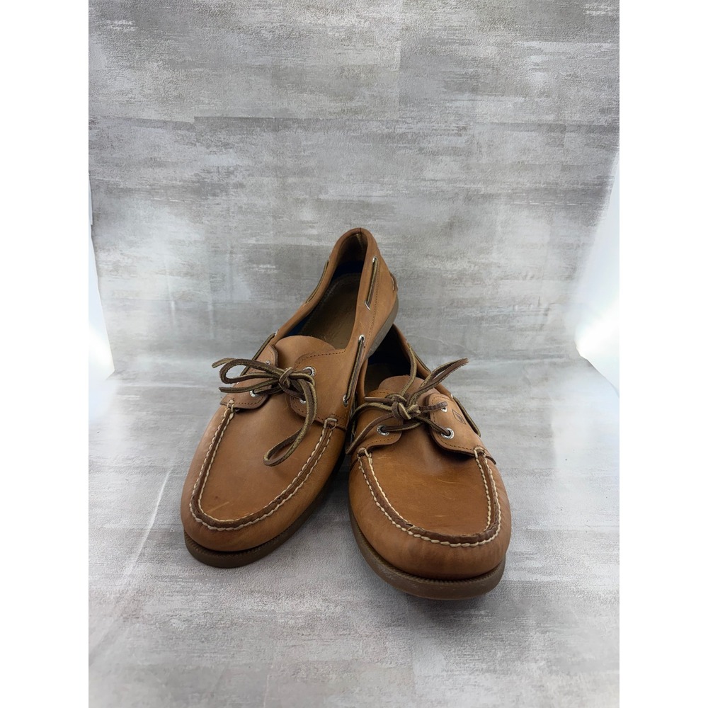 Sperry Top-Sider Authentic Original Leather Boat Shoes Tan Men Sz 14W 0197640